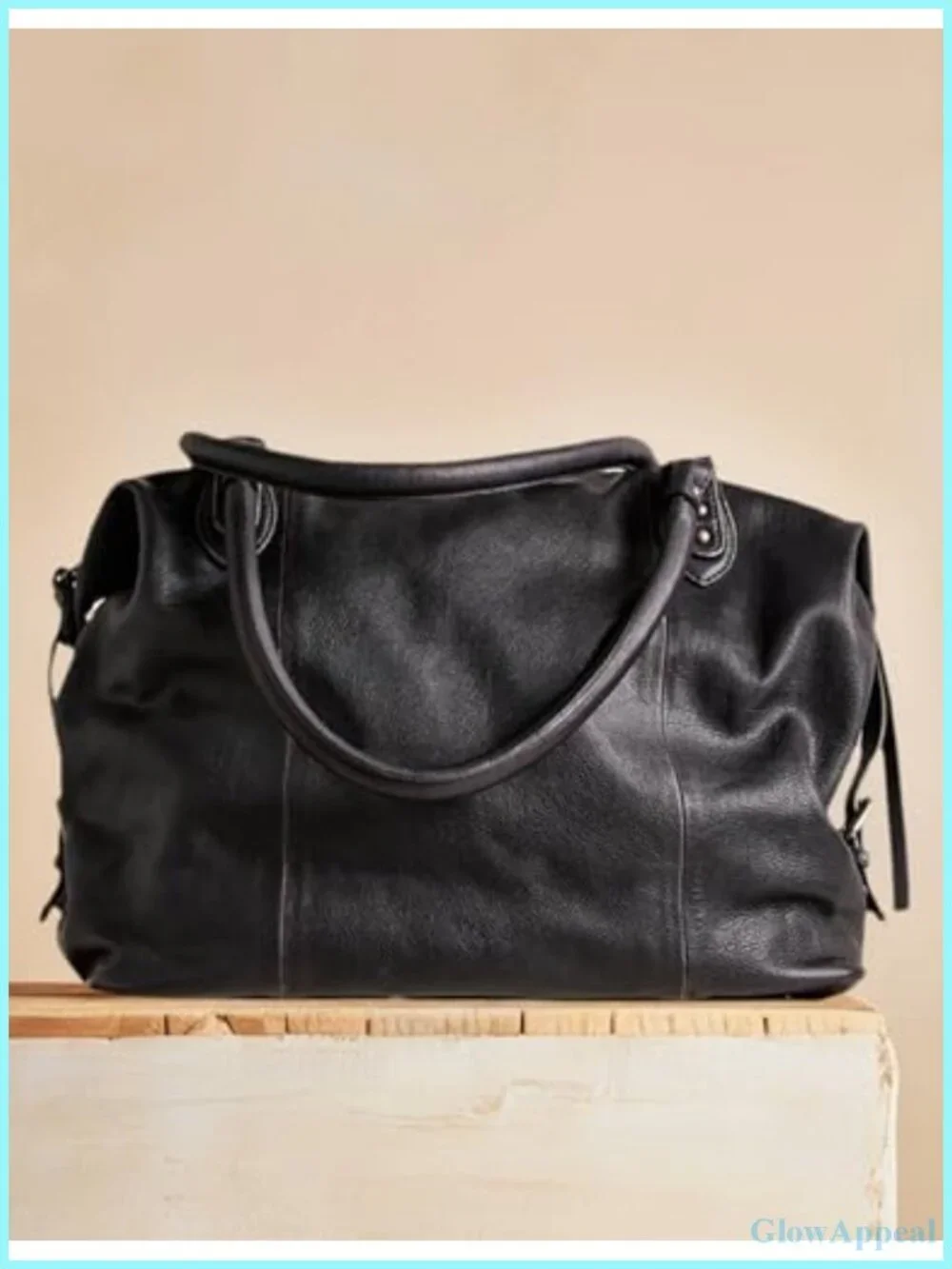 Large Vegan Leather Tote Bag Hobo Purse with Zipper Adjustable Strap for Work
